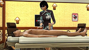 step his for an erotic massage after he caught her being a masseuse